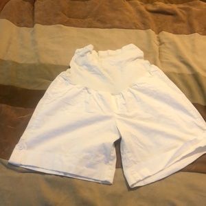 Maternity white shorts